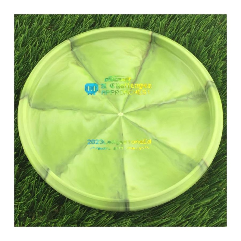 Discraft Swirly Soft Challenger with 2023 Ledgestone Edition – Wave 3 Stamp – 174g – Solid Muted Green