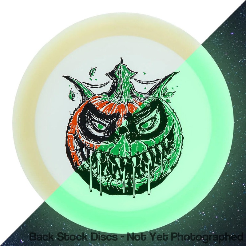 Dynamic Discs Lucid Moonshine Glow Captain Distance Driver with Scary Pumpkin with DD Crown – Triple Foil 2024 Stamp [Back Stock Inventory – Disc and Stamp Color WILL VARY]