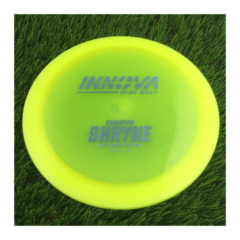 Innova Champion Champion Shryke with Burst Logo Stock Stamp – 156g – Translucent Yellow