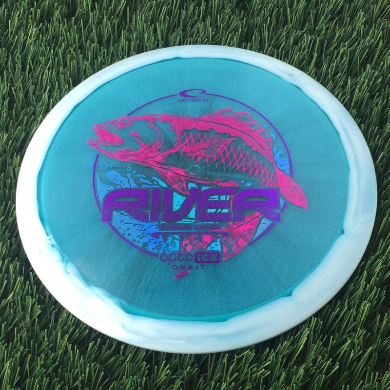 Latitude 64 Opto Ice Orbit River with Limited Edition Large Flying Fish Stamp – 174g – Translucent Blue