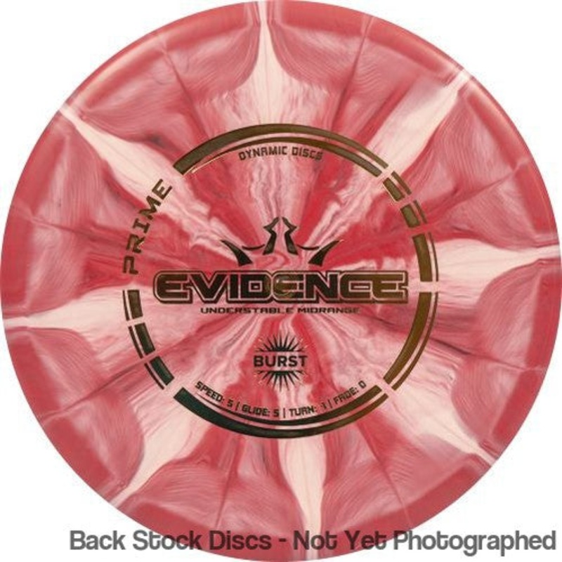 Dynamic Discs Prime Burst Evidence Midrange (Stock Stamp) [Back Stock Inventory – Disc and Stamp Color WILL VARY]