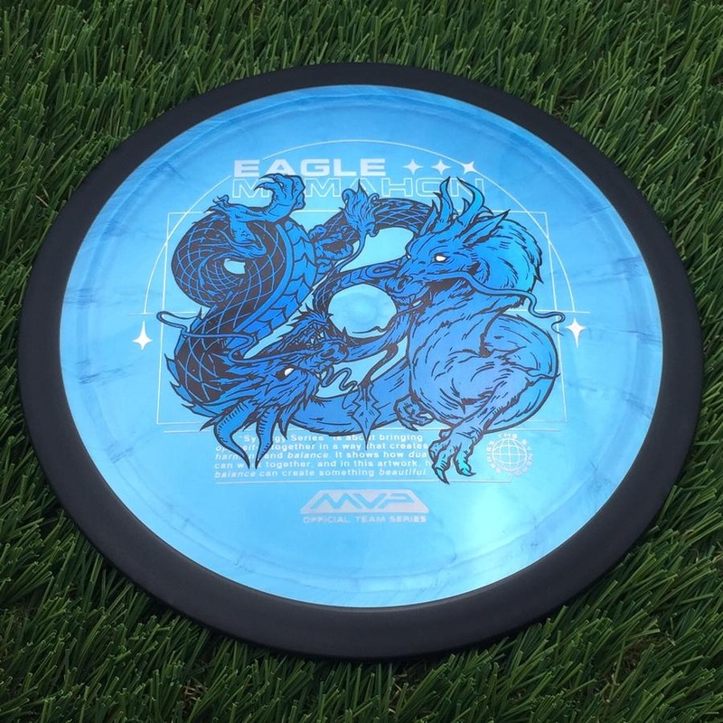 MVP Plasma Dimension with Eagle McMahon Team Series & Synergy Series Dragon Art by Green C Studio Stamp – 174.16g – Blue