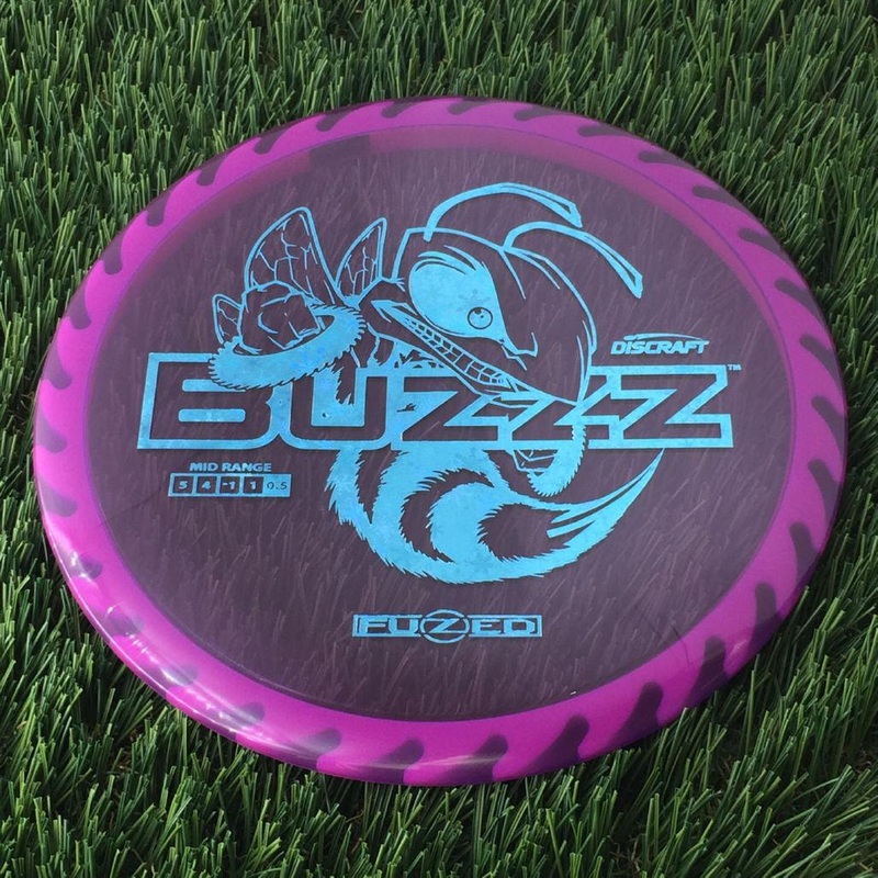 Discraft Elite Z FuZed Line with Saw Pattern Buzzz with Big Bee with Saw Blade – “Buzzzsaw” Stamp – 180g – Translucent Purple