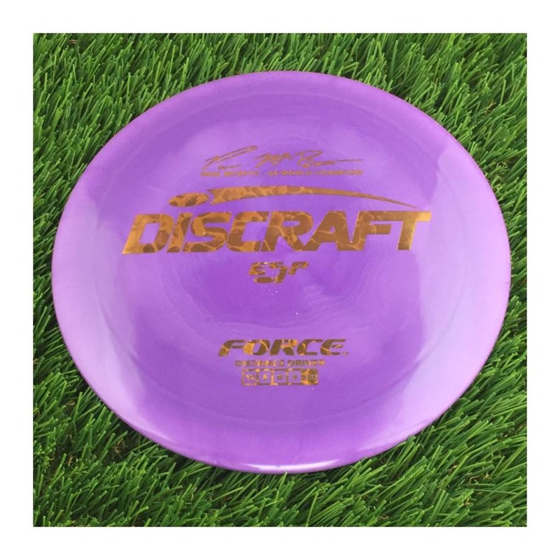 Discraft ESP Force with Paul McBeth – 6x World Champion Signature Stamp – 173g – Solid Purple