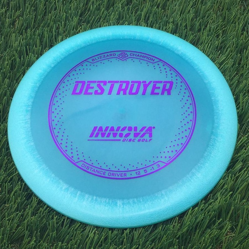 Innova Champion Blizzard Destroyer with Burst Logo Stock Stamp – 153g – Blue