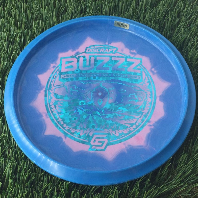 Discraft ESP Swirl Buzzz with Chris Dickerson Tour Series 2023 Stamp – 176g Blue
