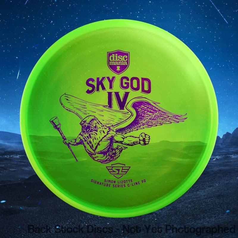 Discmania Italian C-Line P2 New Original Putter with Sky God IV – Simon Lizotte Signature Series Stamp [Back Stock Inventory – Disc and Stamp Color WILL VARY]