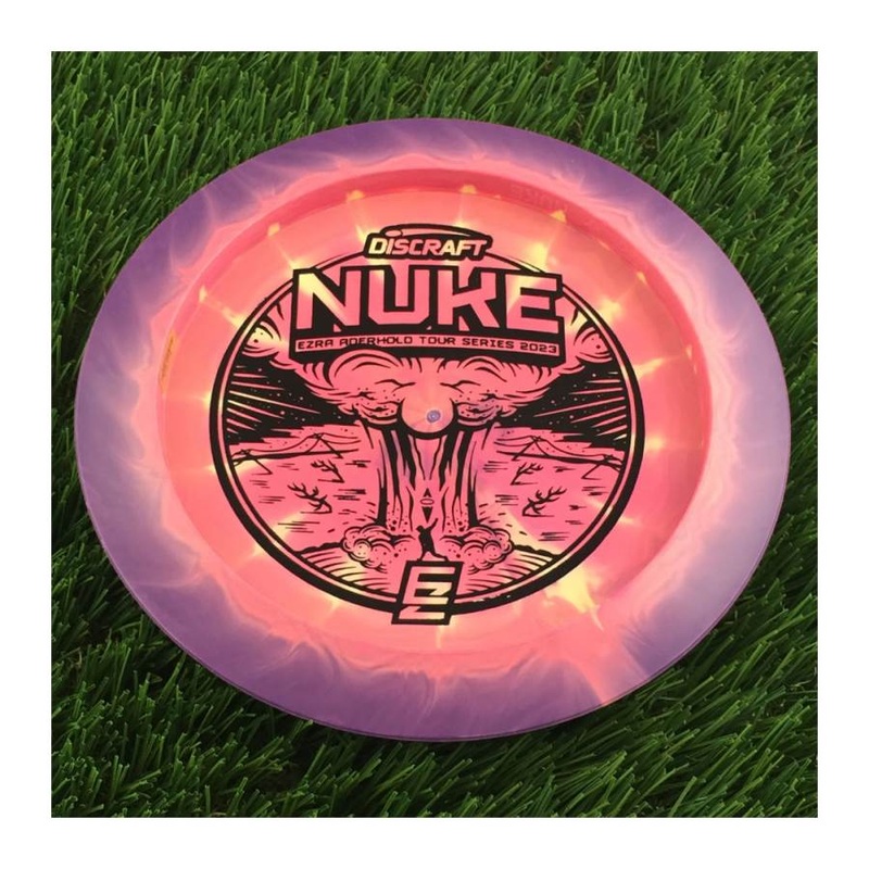 Discraft ESP Swirl Nuke with Ezra Aderhold Tour Series 2023 Stamp – 174g – Solid Pink