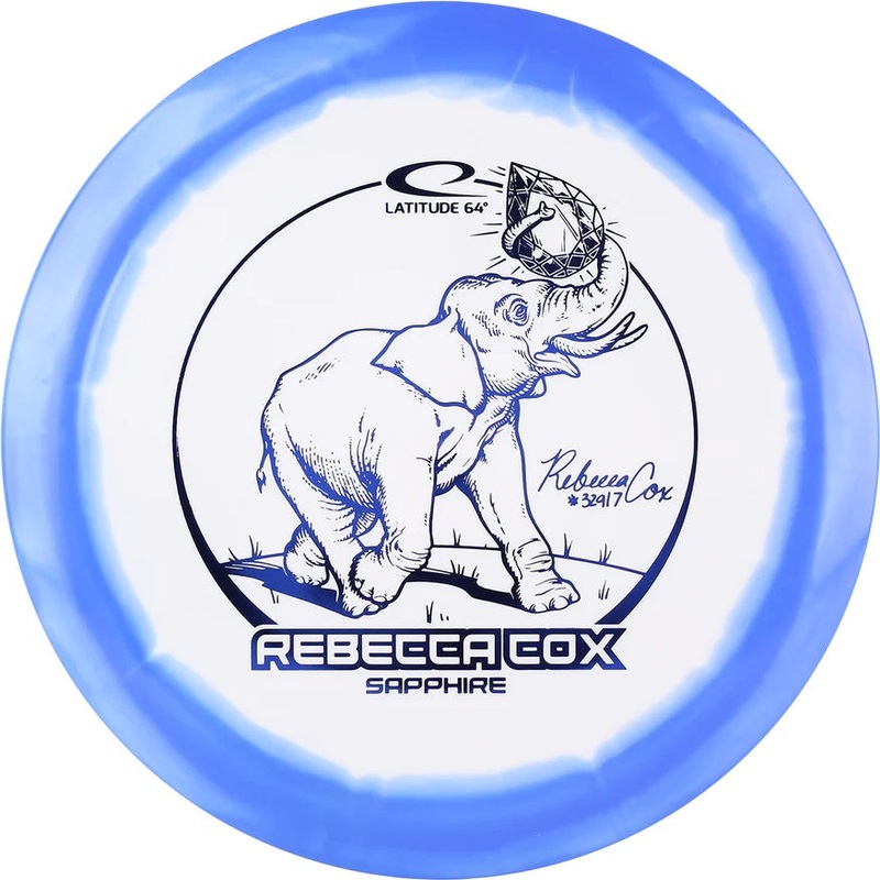 Latitude 64 Limited Edition 2024 Team Series Rebecca Cox Gold Orbit Sapphire Distance Driver Golf Disc