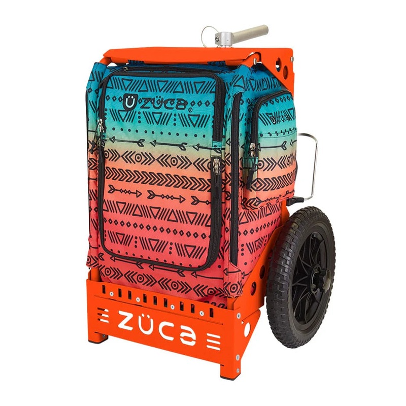 Zuca Trekker Disc Golf Cart – Orange Frame With Jennifer Allen Special Edition Insert Bag