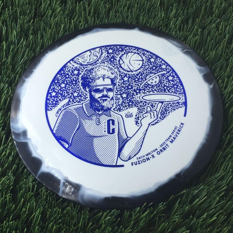 Dynamic Discs Fuzion-X Orbit Maverick with Zach Melton 2023 Team Series Stamp – 174g Black