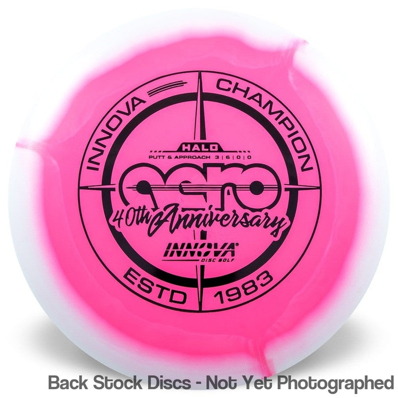 Innova Halo Star Aero Putter with 40th Anniversary Reverse Halo Colorway Stamp [Back Stock Inventory – Disc and Stamp Color WILL VARY]