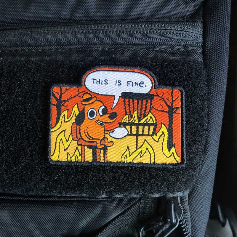 This Is Fine Disc Golf Patch – Hook And Loop