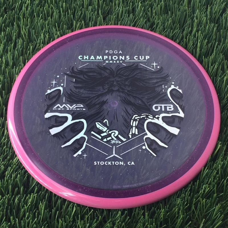 Axiom Particle Glow Proton Hex 5|5.5|-1|1 with OTB Champions Cup 2025 – Wizardcraft by Mike Inscho Stamp – 177g – Pink Rim Purple