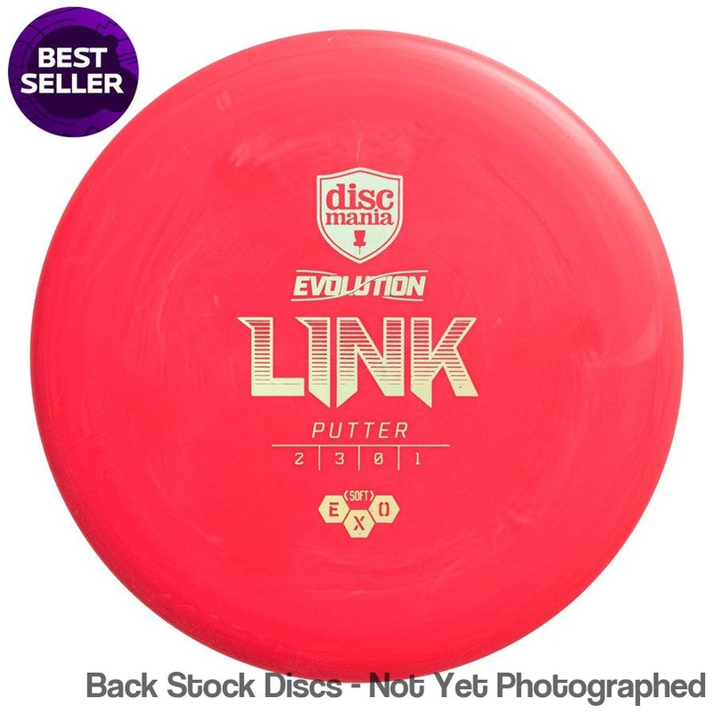 Discmania Evolution EXO Soft Link Putter (Stock Stamp) [Back Stock Inventory – Disc and Stamp Color WILL VARY]