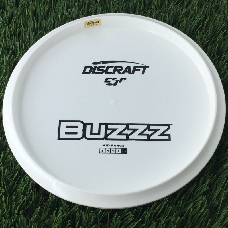Discraft ESP Buzzz with Dye Line Blank Top Bottom Stamp – 172g White