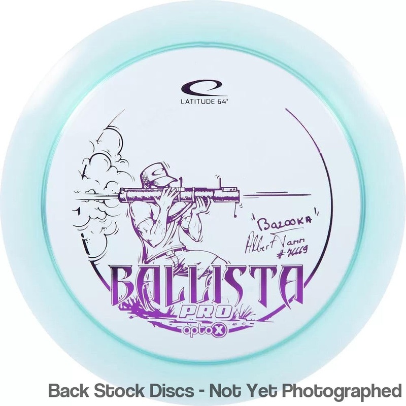 Latitude 64 Opto-X Ballista Pro Distance Driver with Albert Bazooka Tamm #76669 2022 Team Series Stamp [Back Stock Inventory – Disc and Stamp Color WILL VARY]