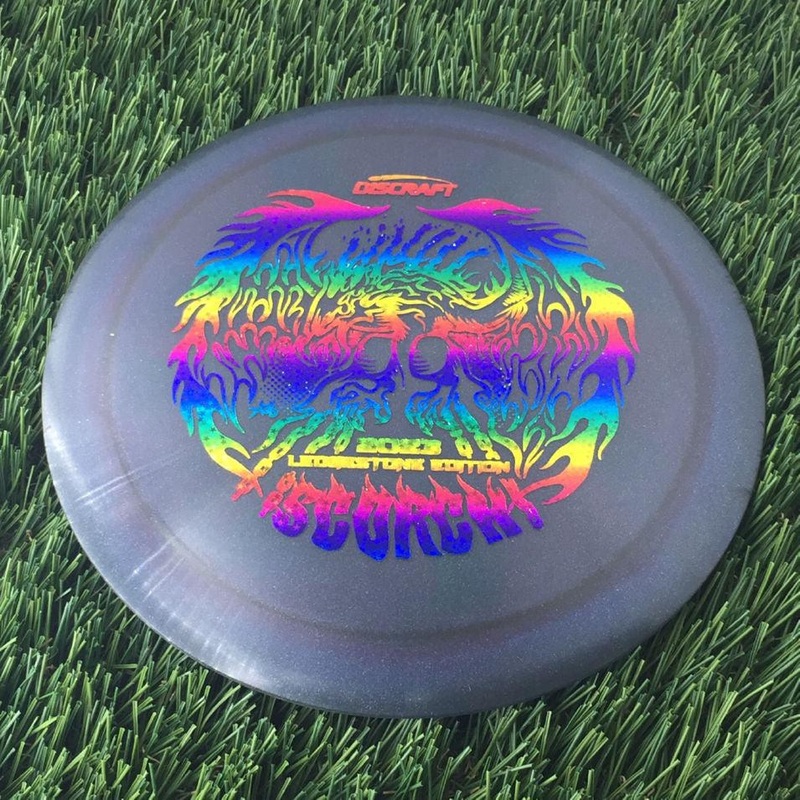 Discraft Elite Z Metallic Swirl Scorch with 2023 Ledgestone Edition – Wave 1 Stamp – 174g – Translucent Dark Blue