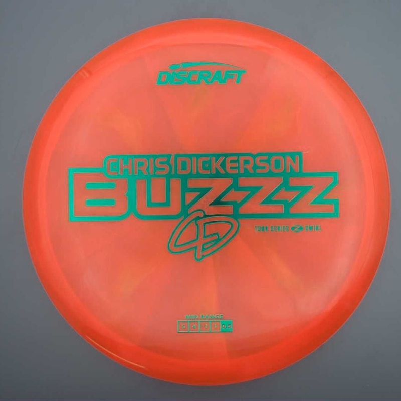 Discraft Elite Z Swirl Buzzz with Chris Dickerson 2025 Tour Series Stamp – 177g – Orange