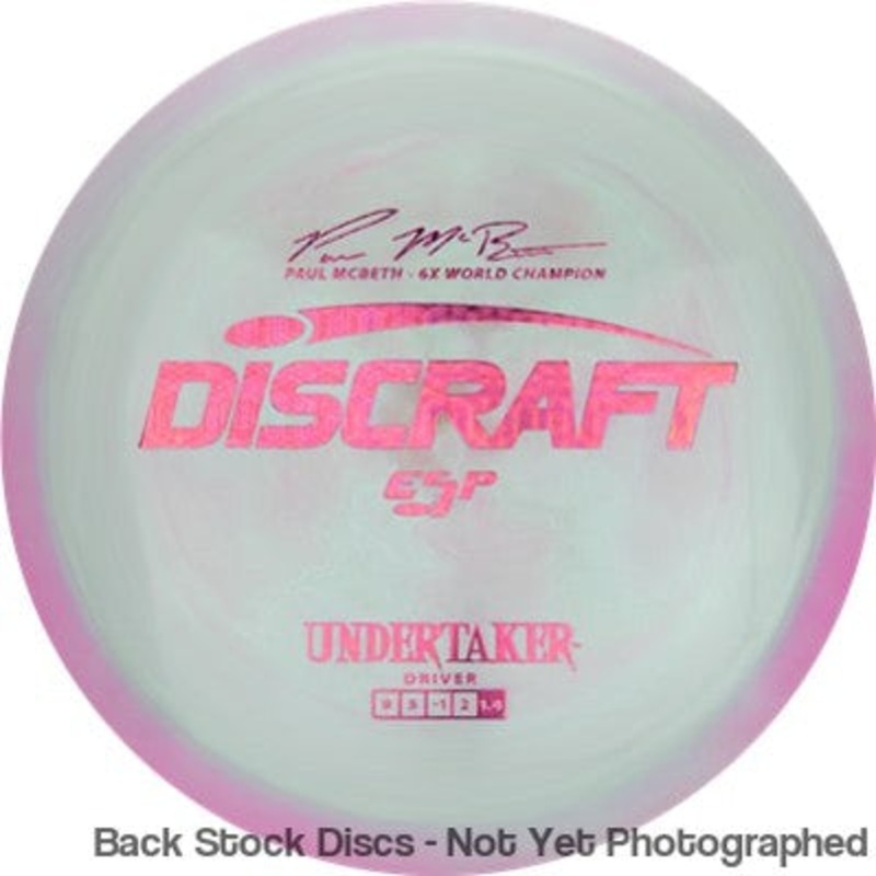 Discraft ESP Undertaker Fairway Driver with Paul McBeth – 6x World Champion Signature Stamp [Back Stock Inventory – Disc and Stamp Color WILL VARY]