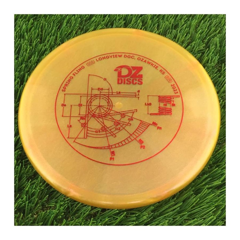 Westside VIP Ice Glimmer Harp with DZDiscs 2023 Spring Fling – Longview DGC – Ozawkie, KS Stamp – 176g – Translucent Orange