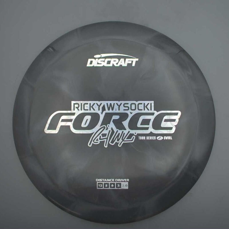 Discraft Elite Z Swirl Force with Ricky Wysocki 2025 Tour Series Stamp – 175.2g – Grey