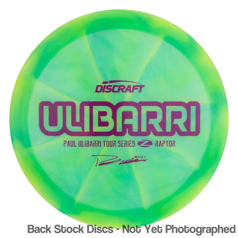 Discraft Elite Z Swirl Raptor Distance Driver with Paul Ulibarri Tour Series 2020 Stamp [Back Stock Inventory – Disc and Stamp Color WILL VARY]