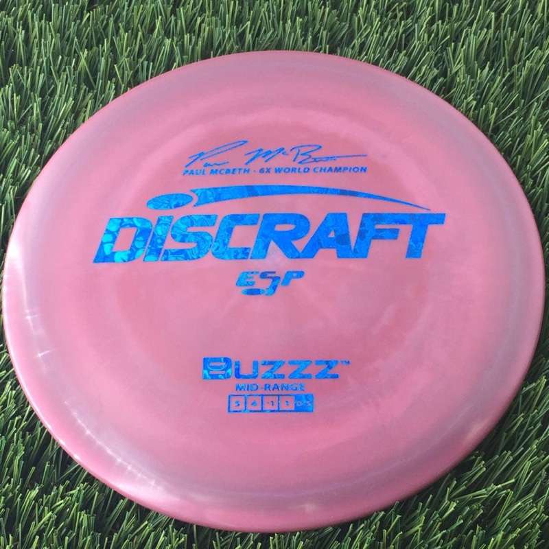 Discraft ESP Buzzz with Paul McBeth – 6x World Champion Signature Stamp – 172g Dark Red