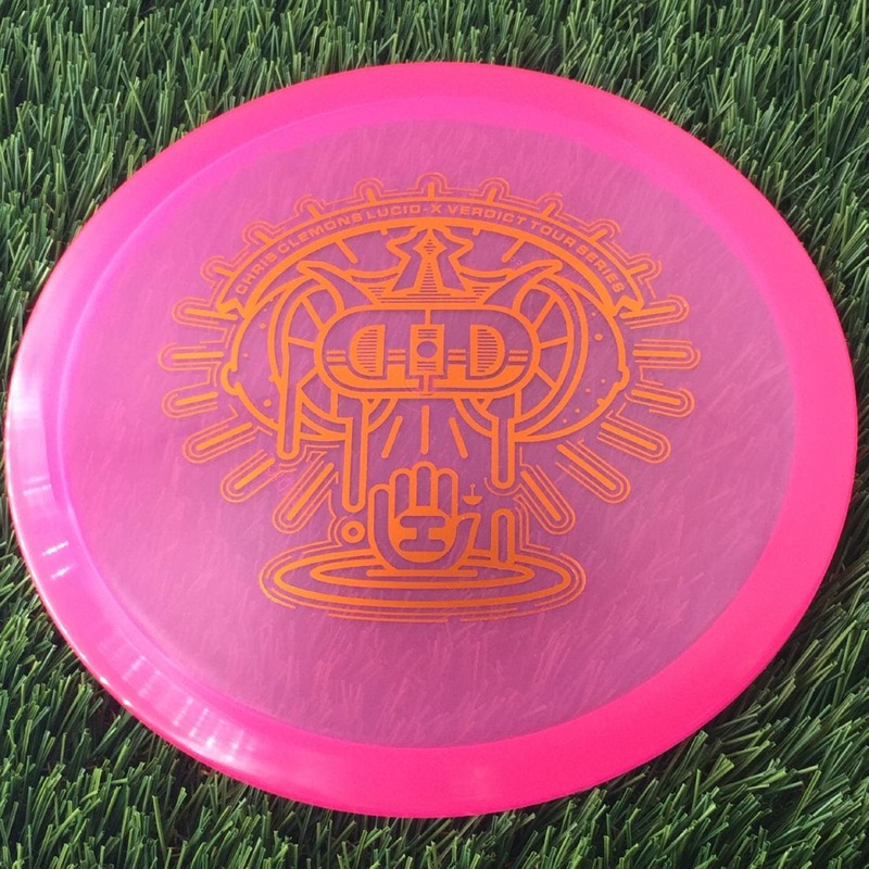 Dynamic Discs Lucid-X Verdict with Chris Clemons Tour Series 2022 Stamp – 173g – Translucent Pink
