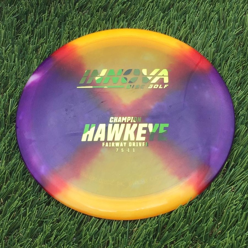 Innova Champion I-Dye Hawkeye with Burst Logo Stock Stamp – 171g – Translucent Dyed